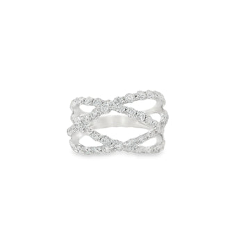 18K White Gold Ring with Diamonds