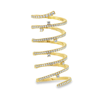 18K Yellow Gold Ring with Diamonds thumbnail