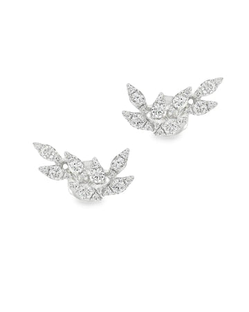 18K White Gold Diamond Stud Climbers
