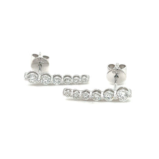 18K White Gold Diamond Stud Climbers thumbnail
