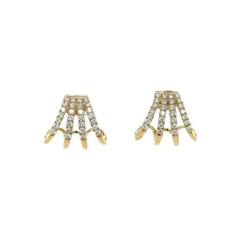 18K Yellow Gold Earrings with Diamonds