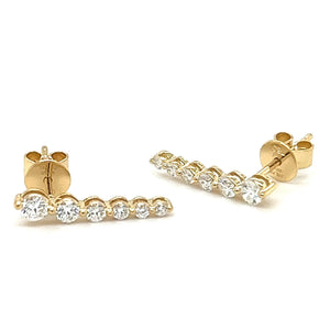 18K Yellow Gold Diamond Climbers