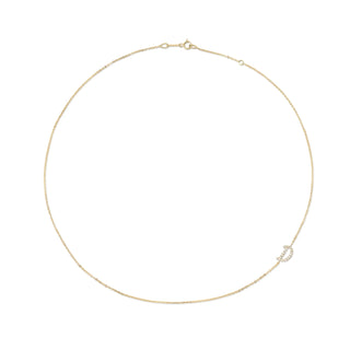 Single Diamond Initial Necklace thumbnail