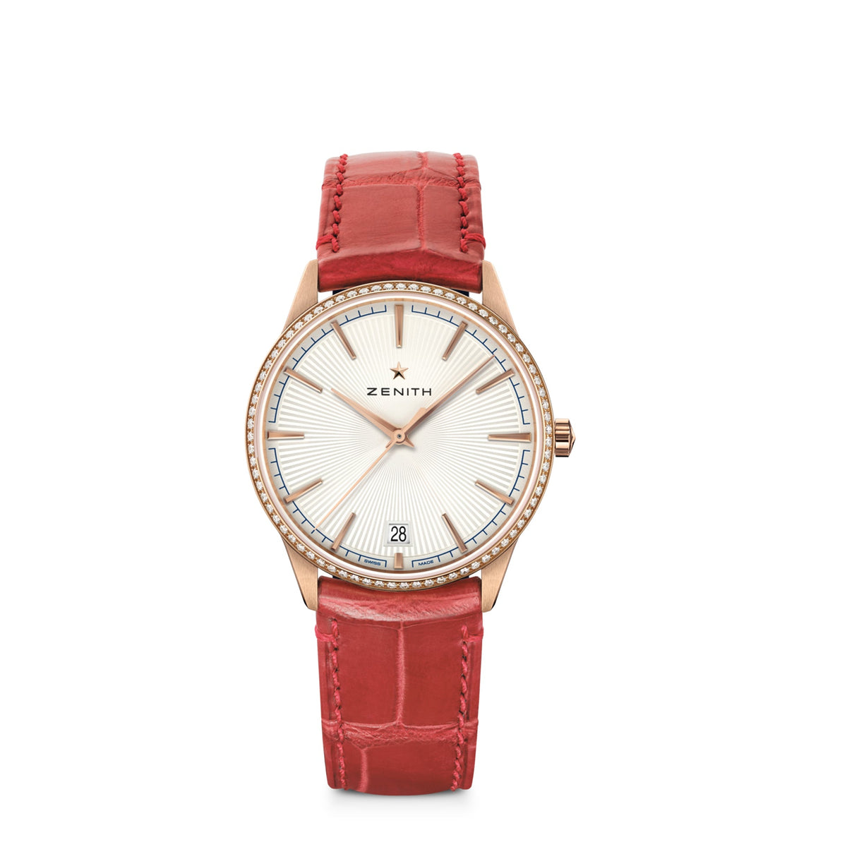 Zentih Elite Classic – 36 mm, 18 k Rose Gold & Diamond Bezel, Silver Sunray Dial - 22.3200.670/01.C831