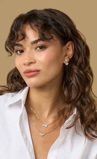 One of One Triple Pear Diamond Ear Jackets thumbnail