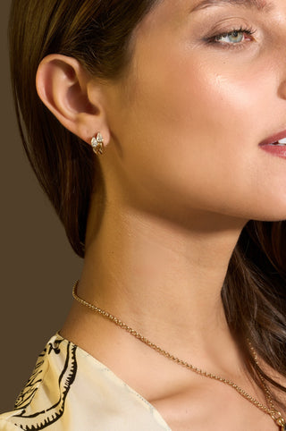 One of One Double Pear Diamond Huggie Earrings thumbnail