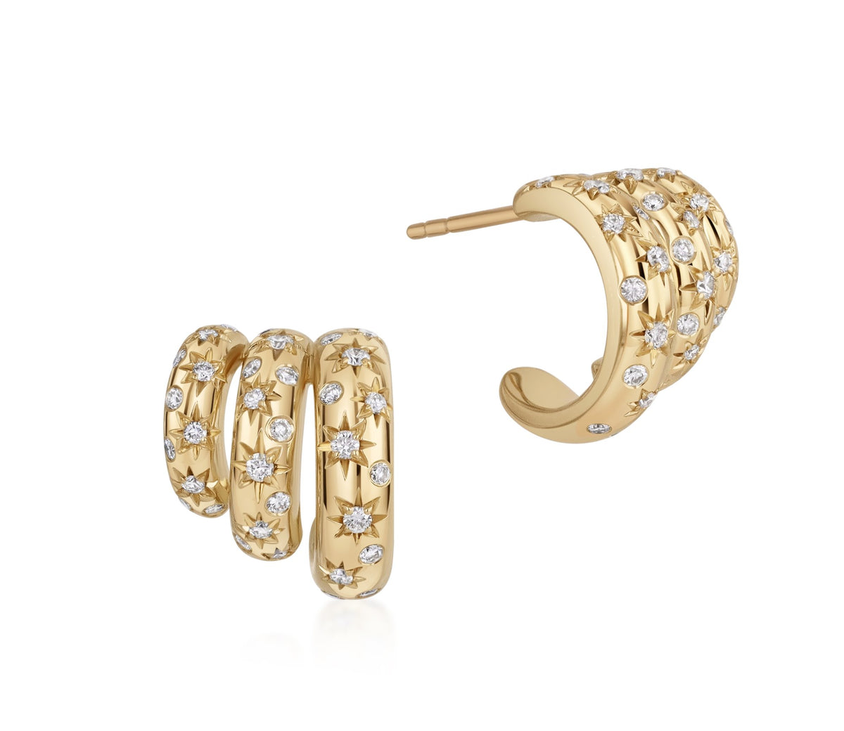 Phillips House Supernova Star Set Triple Hoops