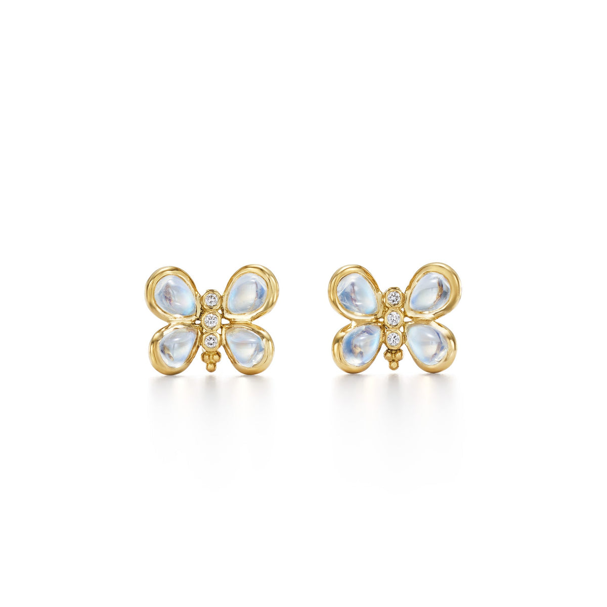 18K Piccola Luna Butterfly Post Earrings