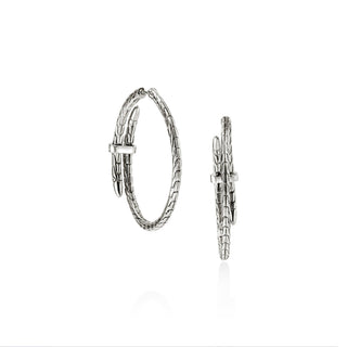 Spear Hoop Earrings, Silver, Diamonds thumbnail