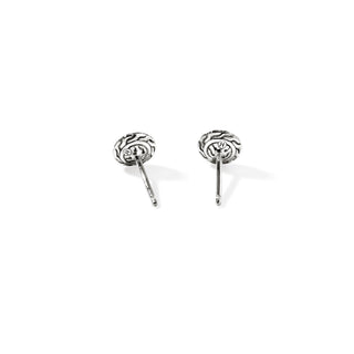 JH Essential Pavé Stud Earring, Sterling Silver, Diamonds, 7MM thumbnail