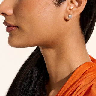 JH Essential Pavé Stud Earring, Sterling Silver, Diamonds, 7MM thumbnail