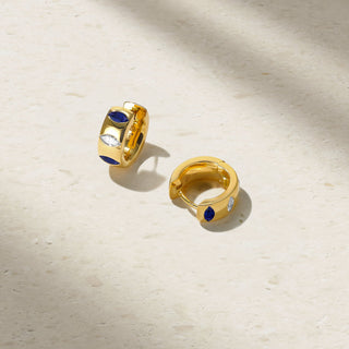 Guardian Sapphire and Diamond Huggie Earrings thumbnail