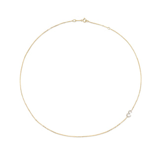 Single Diamond Initial Necklace thumbnail