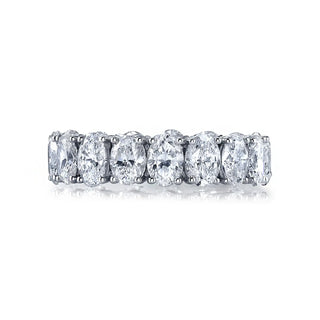 Platinum Larger Oval-Cut Diamond Eternity Band, 4ct G-H, VS thumbnail
