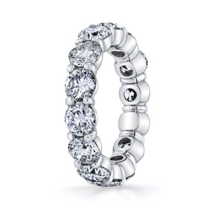 18K White Gold Larger Round Diamond Eternity Band, 3.2ct G-H, SI1-SI2 thumbnail