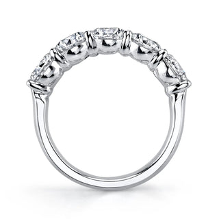 Platinum Five Stone Round Diamond Shared Prong Band, 2.5ct G-H, VS thumbnail