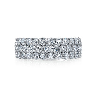 Platinum 3-Row Diamond Eternity Band - F042BP thumbnail