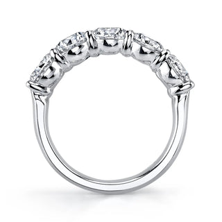 18K White Gold Five Stone Oval-Cut Diamond Shared Prong Band, 2ct G-H, VS thumbnail