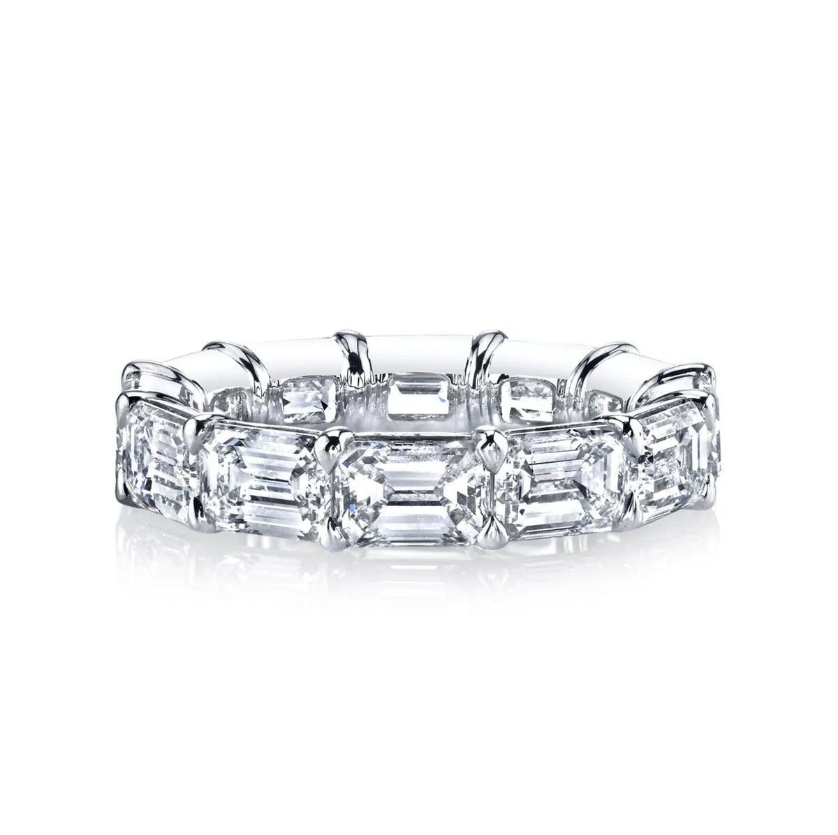 Larger East West Emerald-Cut Diamond Eternity Band