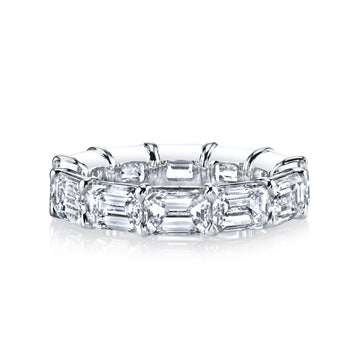 Larger East West Emerald-Cut Diamond Eternity Band
