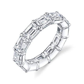 Larger East West Emerald-Cut Diamond Eternity Band thumbnail