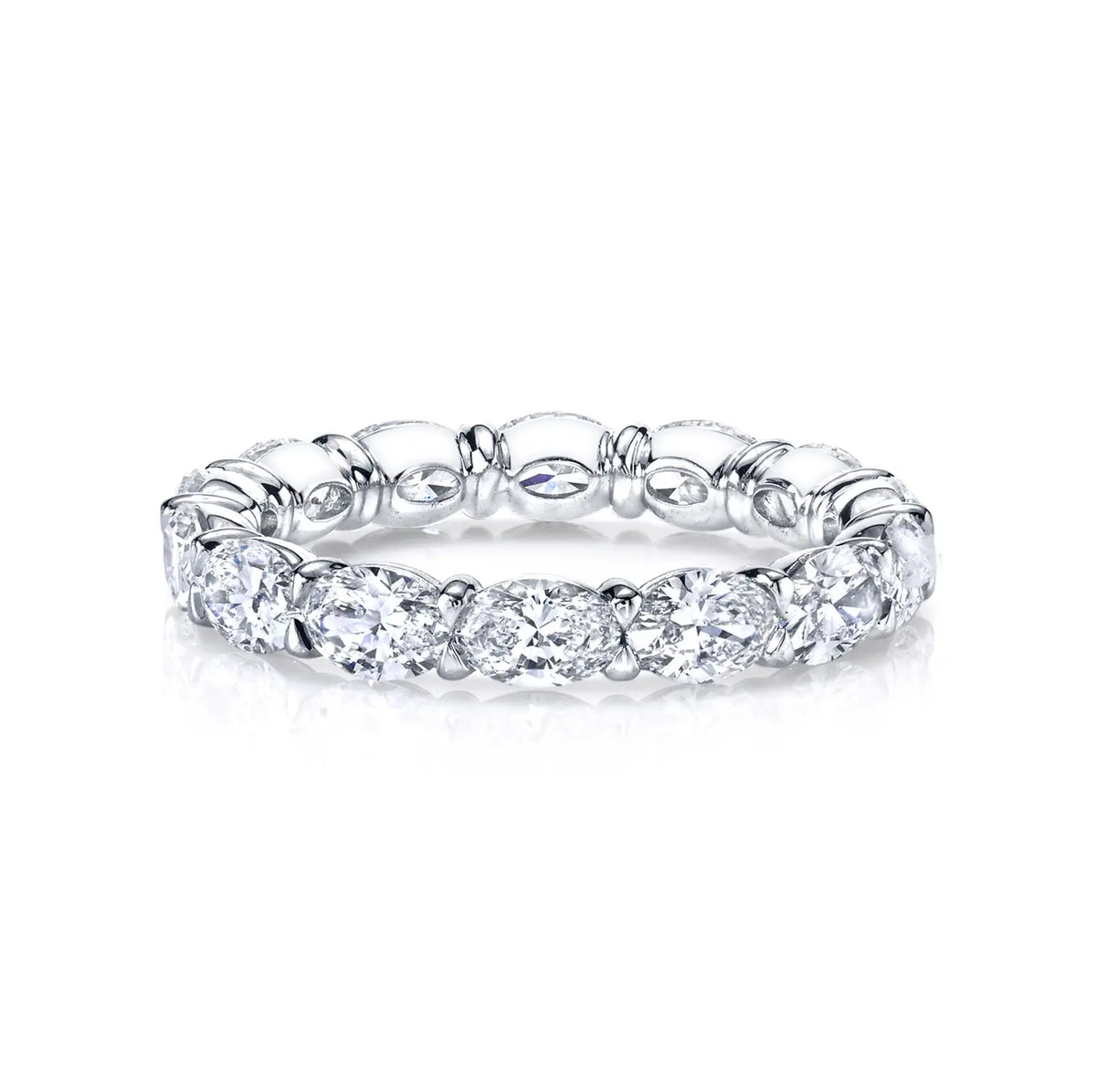 Larger East West Oval-Cut Diamond Eternity Band