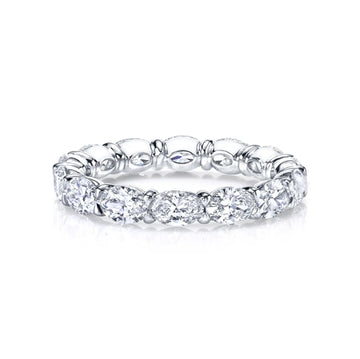 Larger East West Oval-Cut Diamond Eternity Band