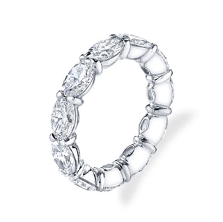 Platinum Larger East West Oval-Cut Diamond Eternity Band, 4.15ct G-H, VS thumbnail