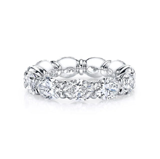 Platinum Larger East West Oval-Cut Diamond Eternity Band, 4.15ct G-H, VS thumbnail