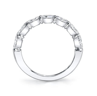 18K White Gold Larger East West Oval-Cut Diamond Band, 1.8ct G-H, SI1-SI2 thumbnail