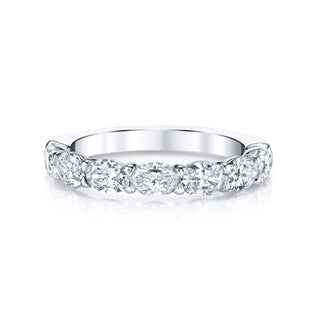 18K White Gold Larger East West Oval-Cut Diamond Band, 1.8ct G-H, SI1-SI2 thumbnail
