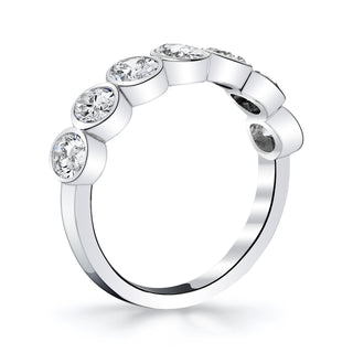 18K White Gold 7-Stone Diamond Band - F189B8 thumbnail