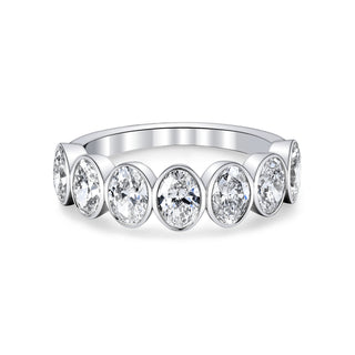 18K White Gold 7-Stone Diamond Band - F189B8 thumbnail