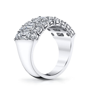 18K White Gold 3-Row Diamond Band - F200A8 thumbnail