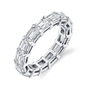 Norman Silverman Platinum Emerald Cut Eternity D=4.55 Band - F20561