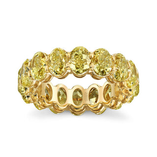 Fancy Yellow Oval Diamonds Eternity Band thumbnail