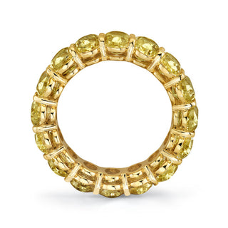 Fancy Yellow Oval Diamonds Eternity Band thumbnail