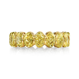 Fancy Yellow Oval Diamonds Eternity Band thumbnail