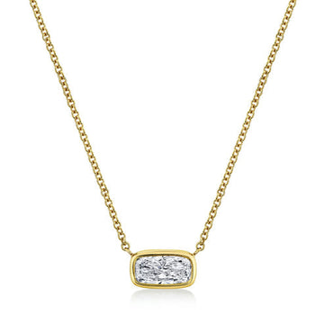 Cushion Cut Diamond Bezel Pendant