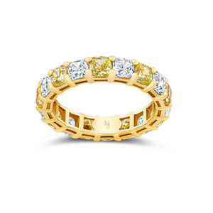 Norman Silverman 18K Yellow Gold Cushion Fy&D=5.17 Eternity Band Ring - F22710