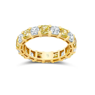 Norman Silverman 18K Yellow Gold Cushion Fy&D=5.17 Eternity Band Ring - F22710 thumbnail