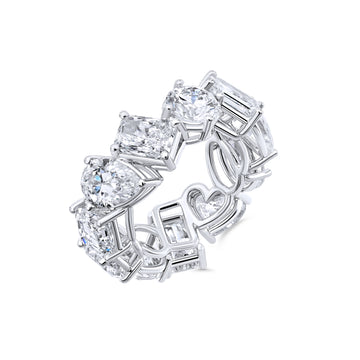 Platinum Mixed Shape Diamond Band - F22891