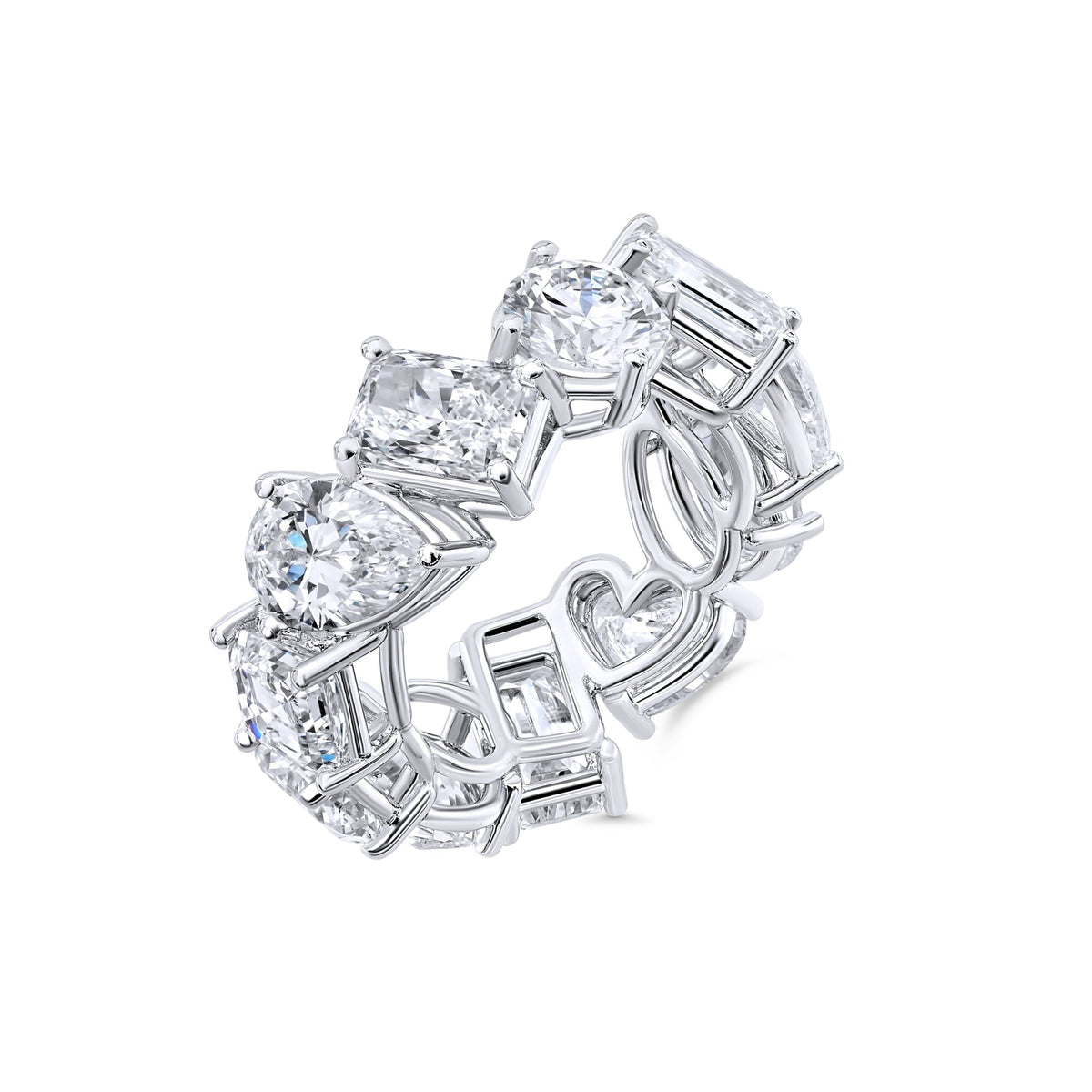 Norman Silverman Platinum Fancy Shape D=8.66 D-F-Si1 Ring Sz 6.5 - F22891