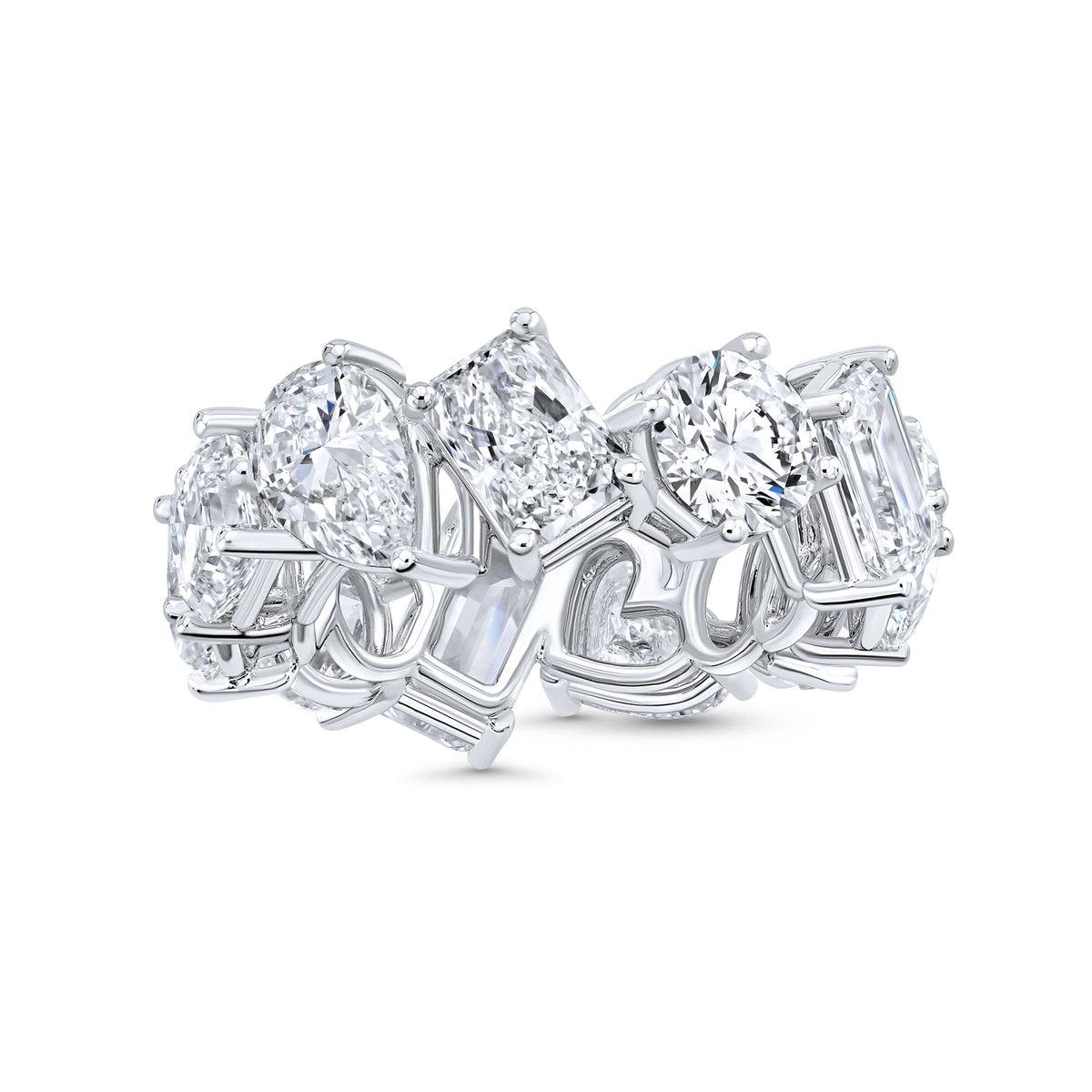 Platinum Mixed Shape Diamond Band - F23060