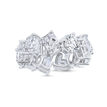 Platinum Mixed Shape Diamond Band - F23060