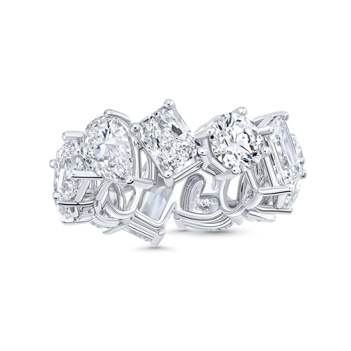 Norman Silverman Platinum Mixed Fancy Shape D=6.80 E-G/VS1-Si1 Band - F23060