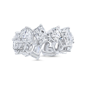 Platinum Mixed Shape Diamond Band - F23077