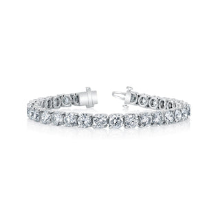 18K White Gold 7" Round Diamond Tennis Bracelet, 5.75ct G-H, SI1-SI2 thumbnail
