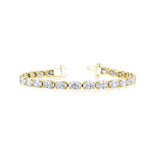 18K Yellow Gold Diamond Tennis Bracelet - FB023A8Y thumbnail