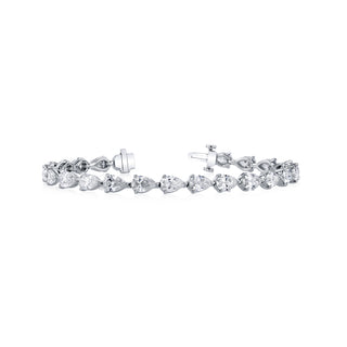18K White Gold Diamond Tennis Bracelet - FB044B8 thumbnail